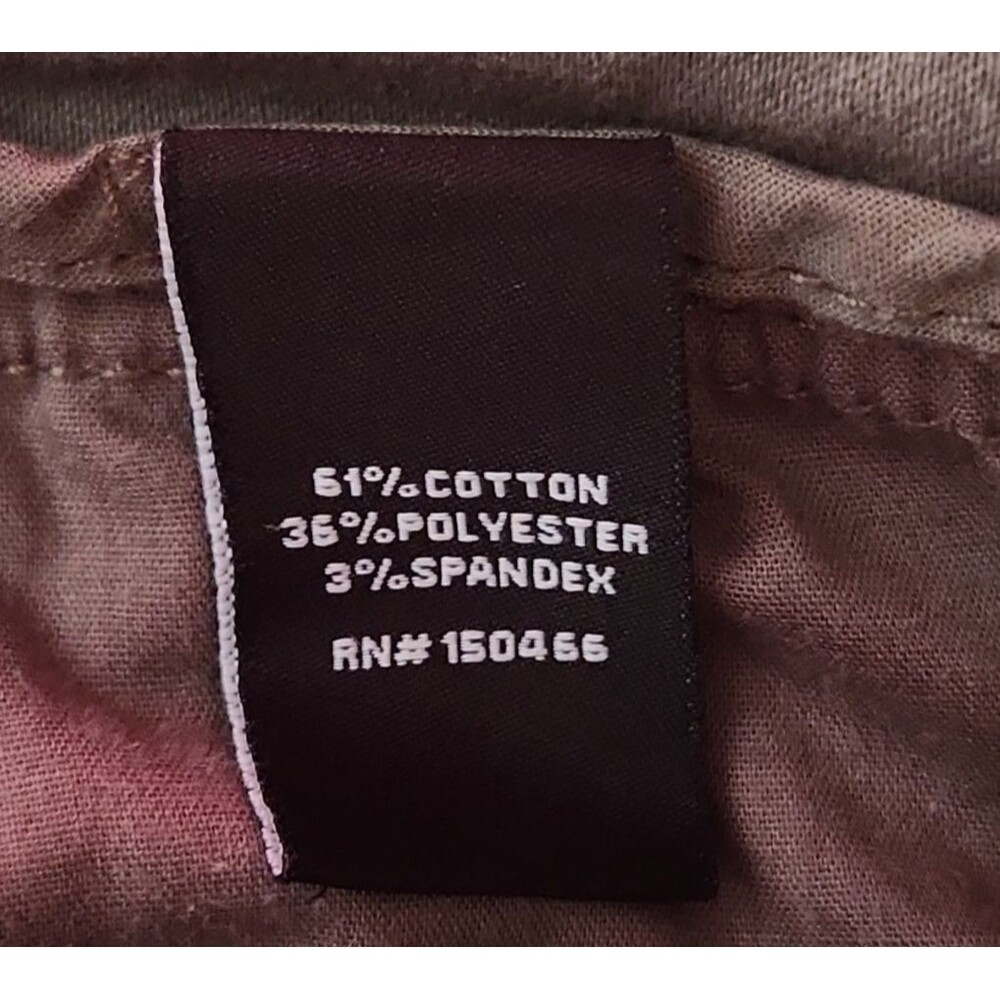 41Hawthorn Women's Green Skinny Twill Pants Size 12 Stretch Pockets Flat Front - Picture 8 of 10